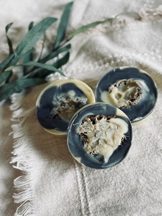 Lavender Loofah Round